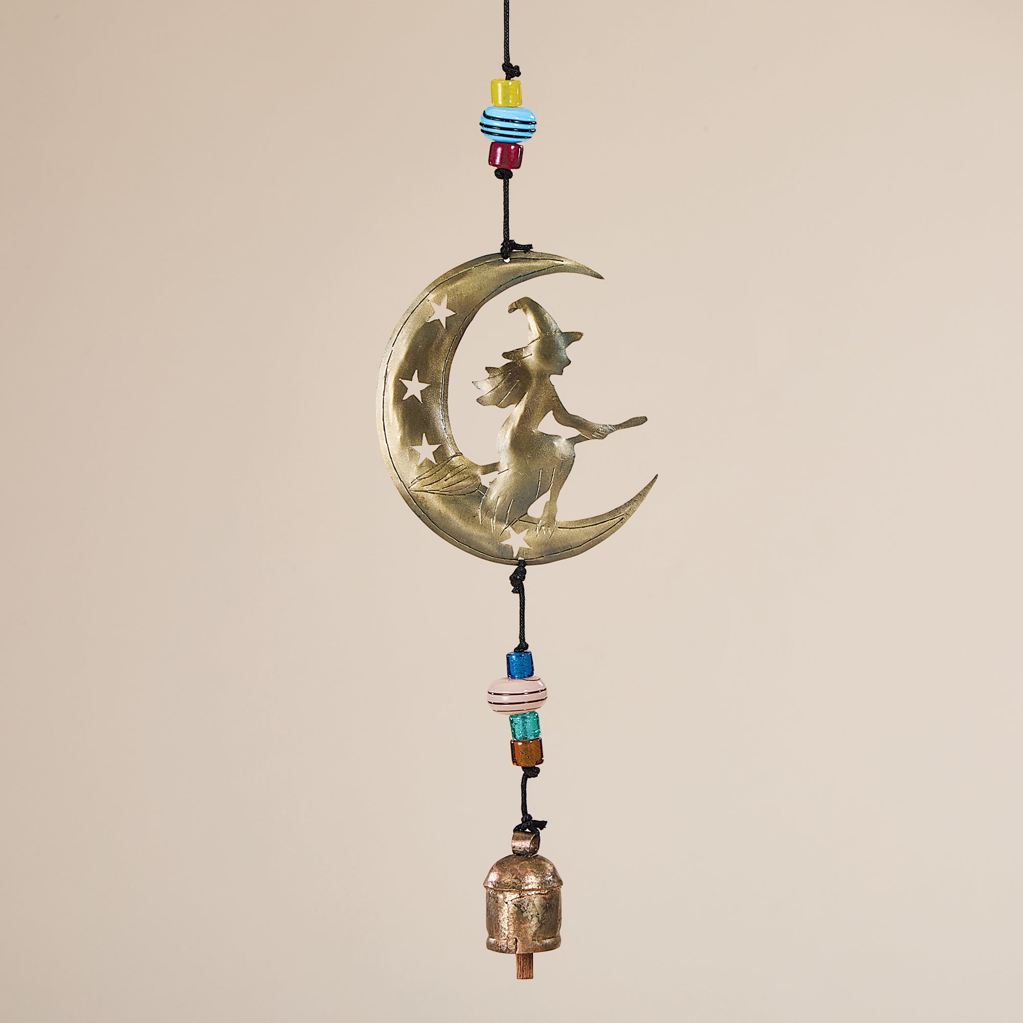 Hand-Cut Iron Just Flying By Witch Wind Chime (Preorder)