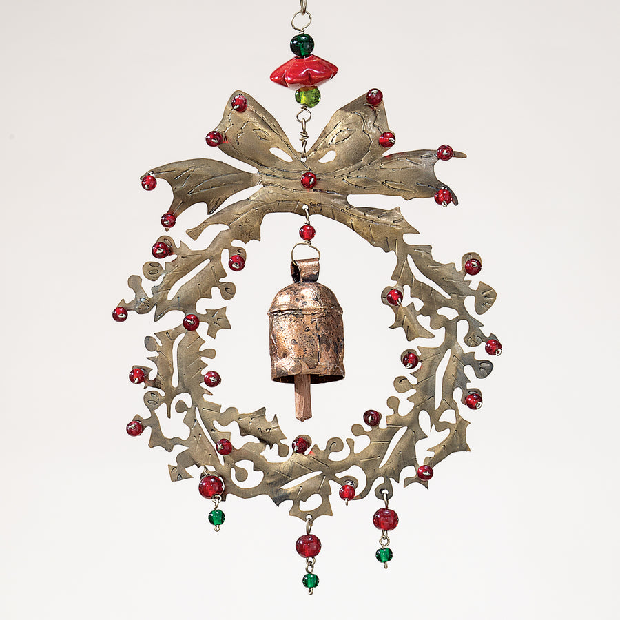 Holiday Wreath Wind Chime