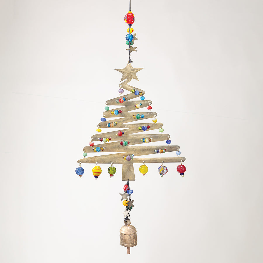 Star-Studded Christmas Tree Wind Chime