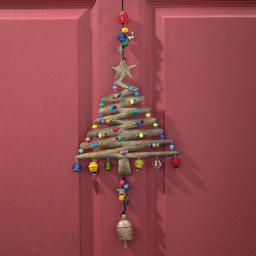 Star-Studded Christmas Tree Wind Chime