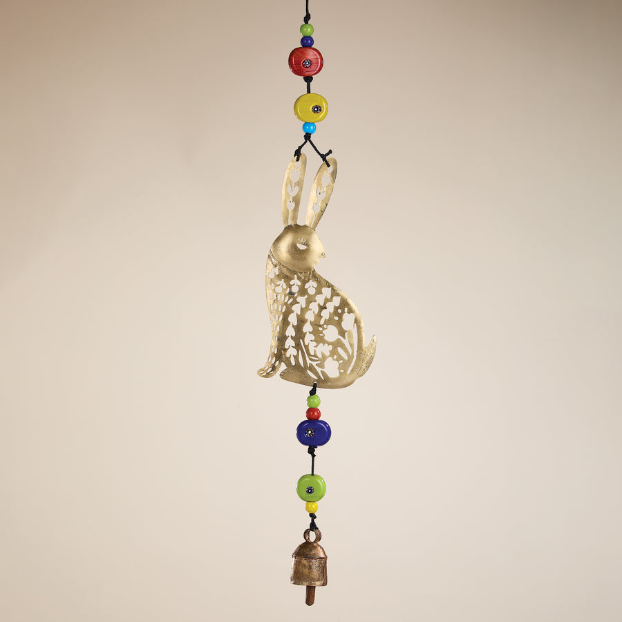 Hand-Cut Bunny Love Wind Chime