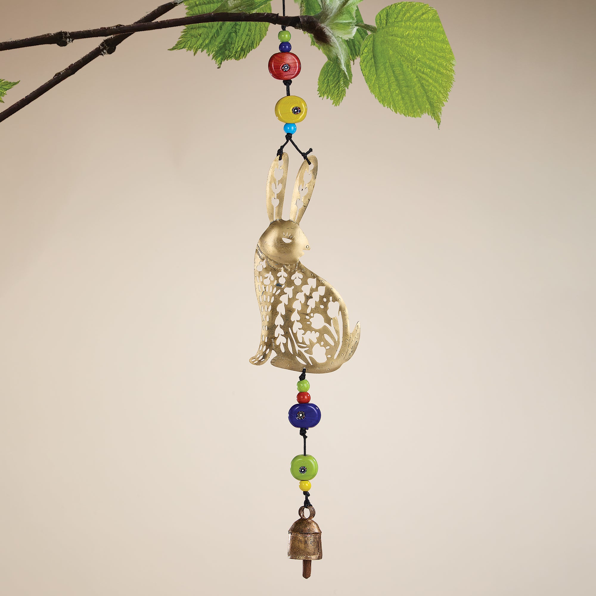 Hand-Cut Bunny Love Wind Chime