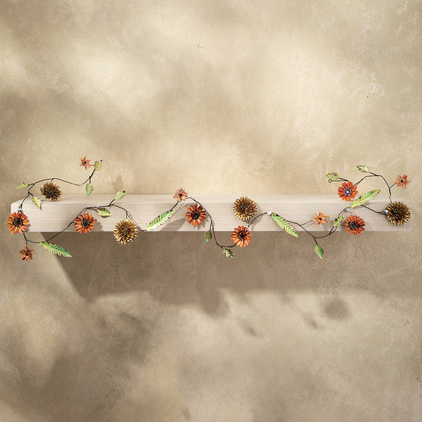 Hand-Painted Iron Fall Floral Garland (Preorder)