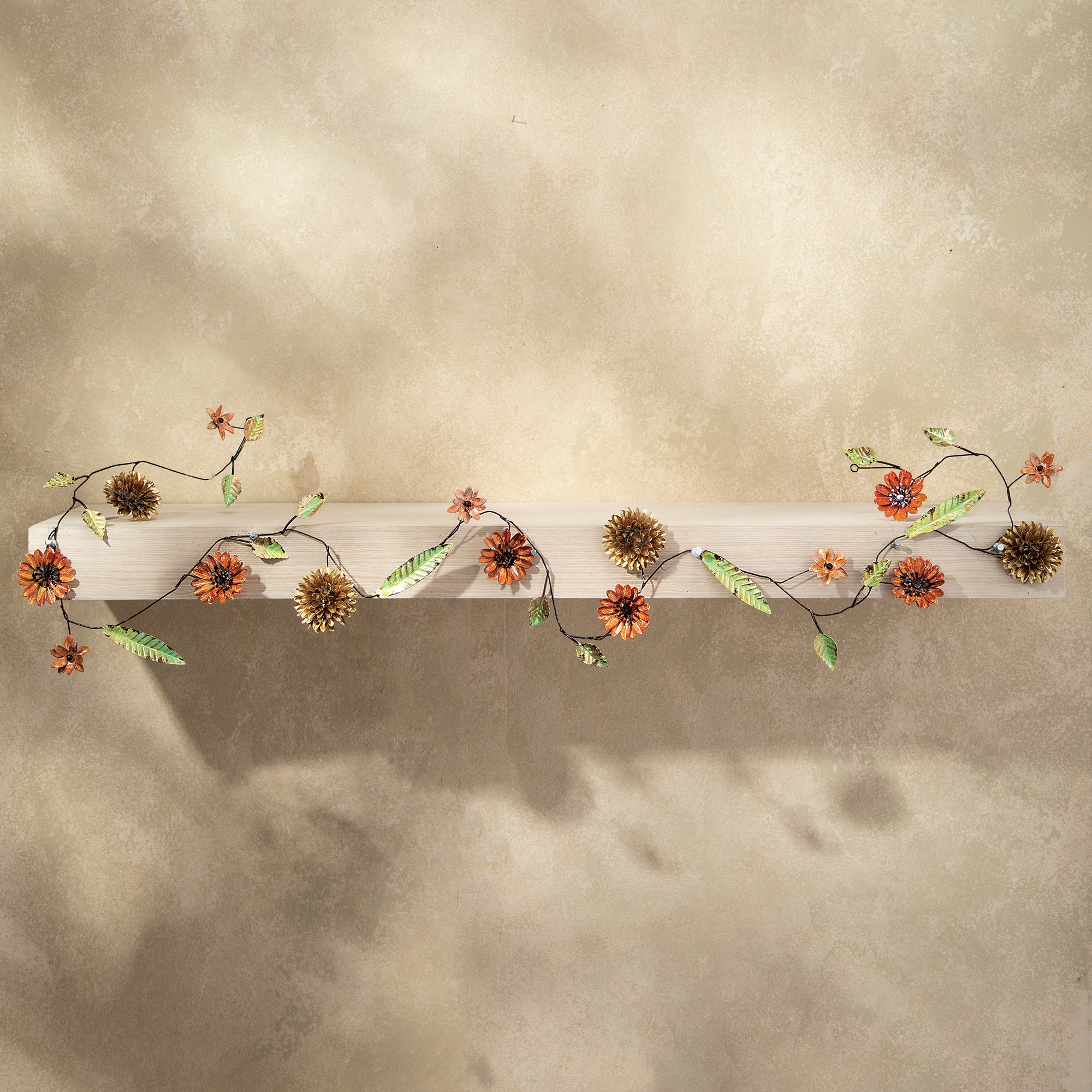 Hand-Painted Iron Fall Floral Garland (Preorder)