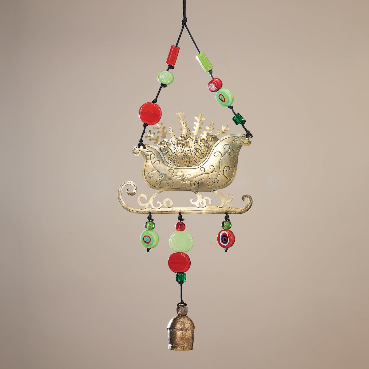 Hand-Cut Iron Sleigh Ride Wind Chime (Preorder)