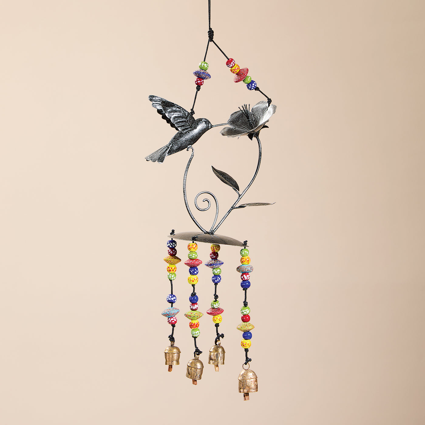 Hand Cut Feeding Hummingbird Wind Chime (Preorder)