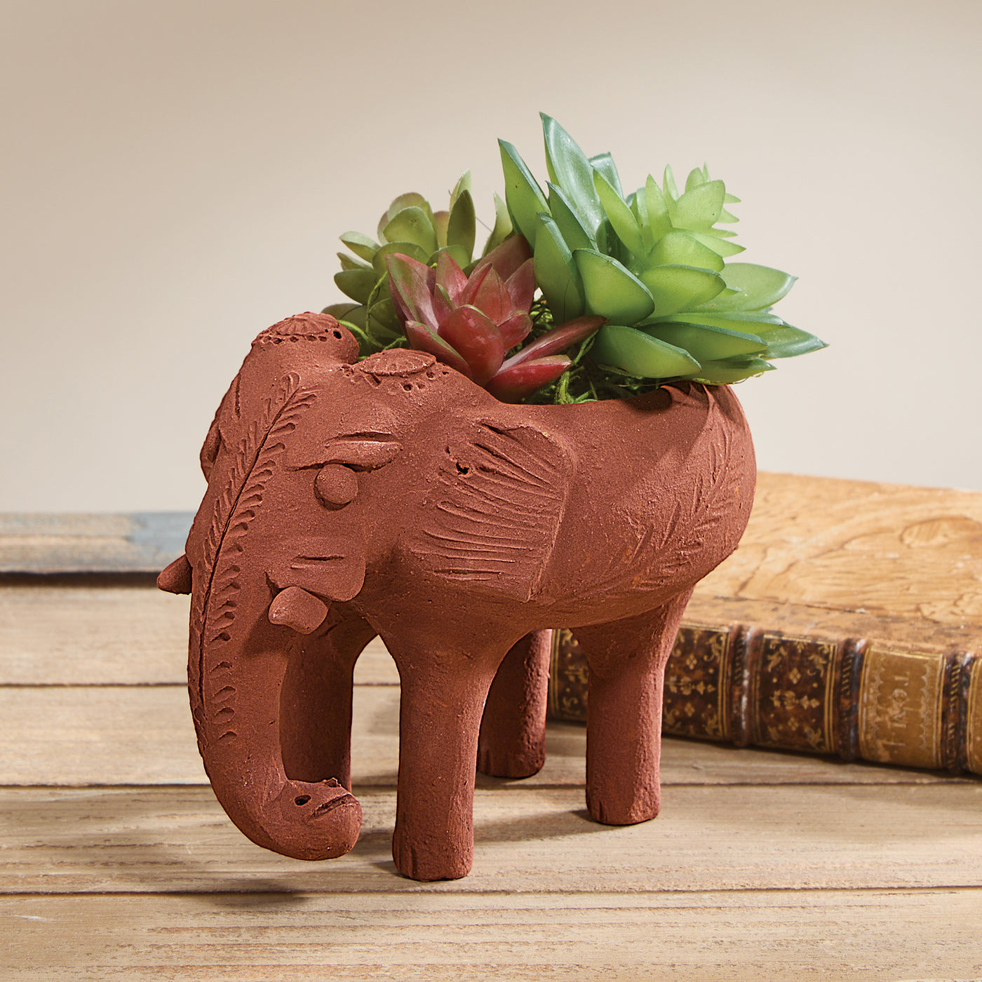 Terracotta Elephant Planter