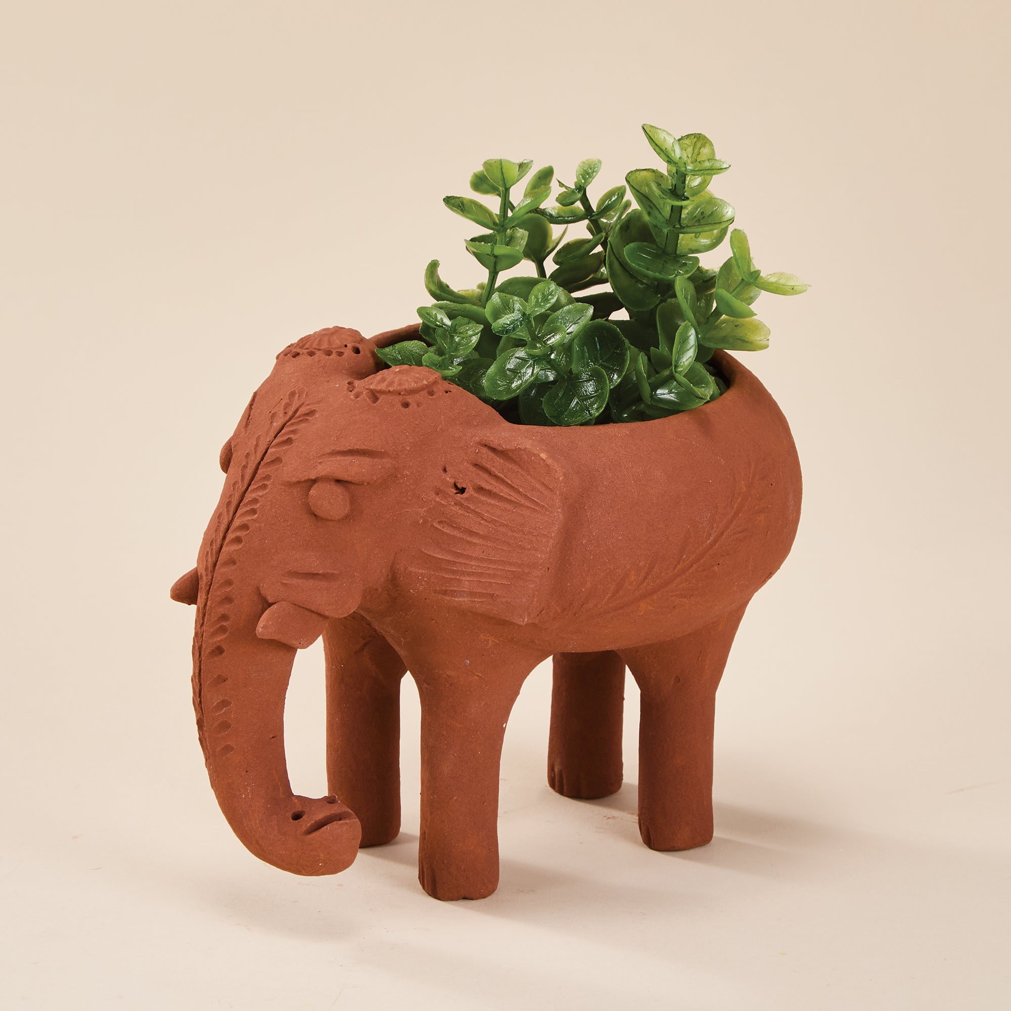 Terracotta Elephant Planter