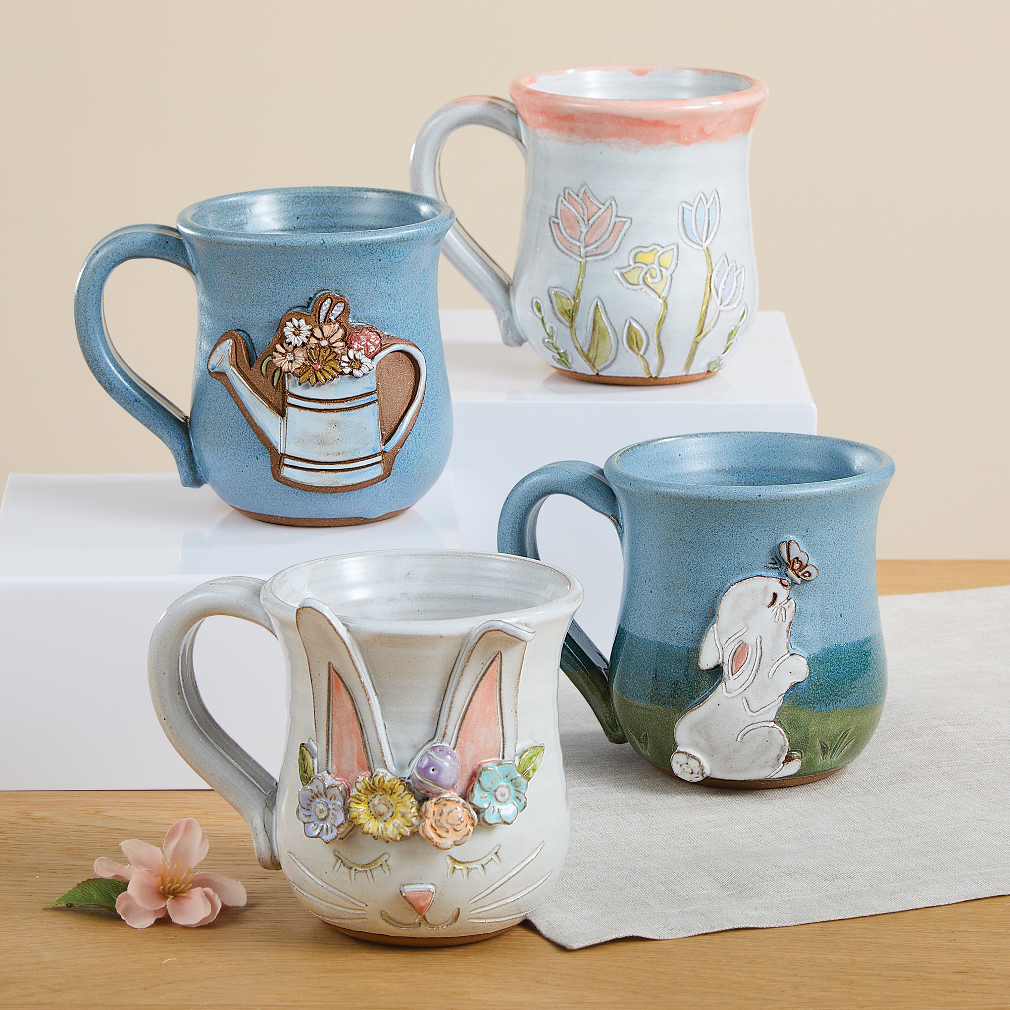 Bunny & Butterfly Mug, 14oz.