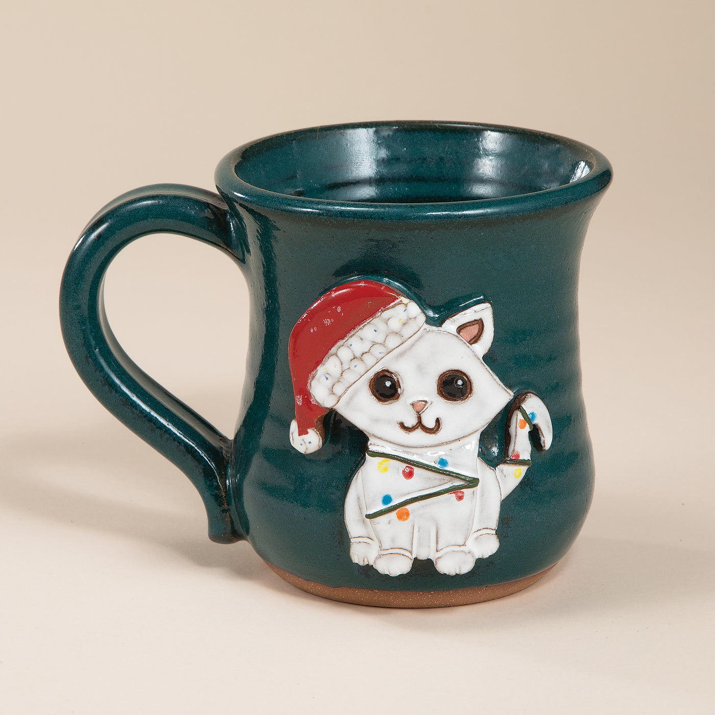 Christmas Lights Kitty Mug, 14oz.