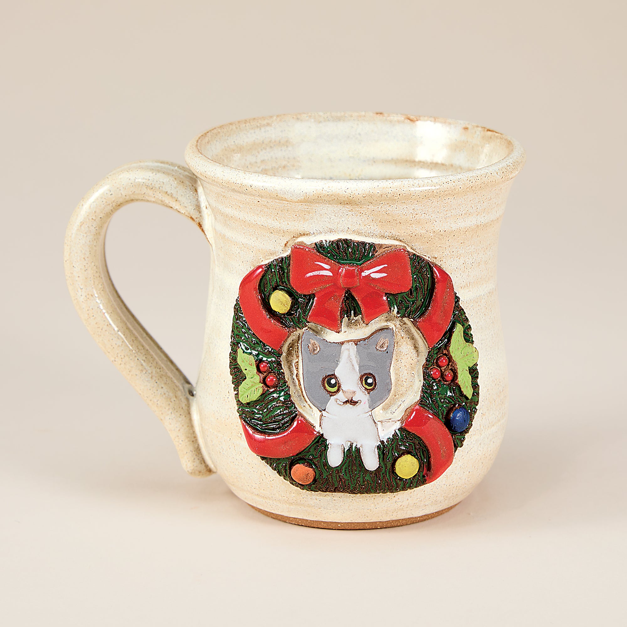 Christmas Cat Mug, 14oz. (Preorder)