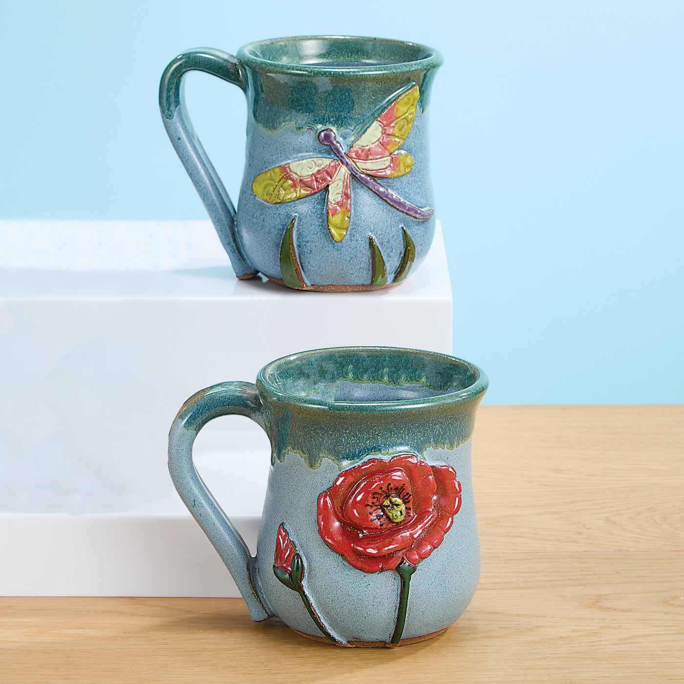 Yellow Dragonfly Mug, 14oz. (Preorder)