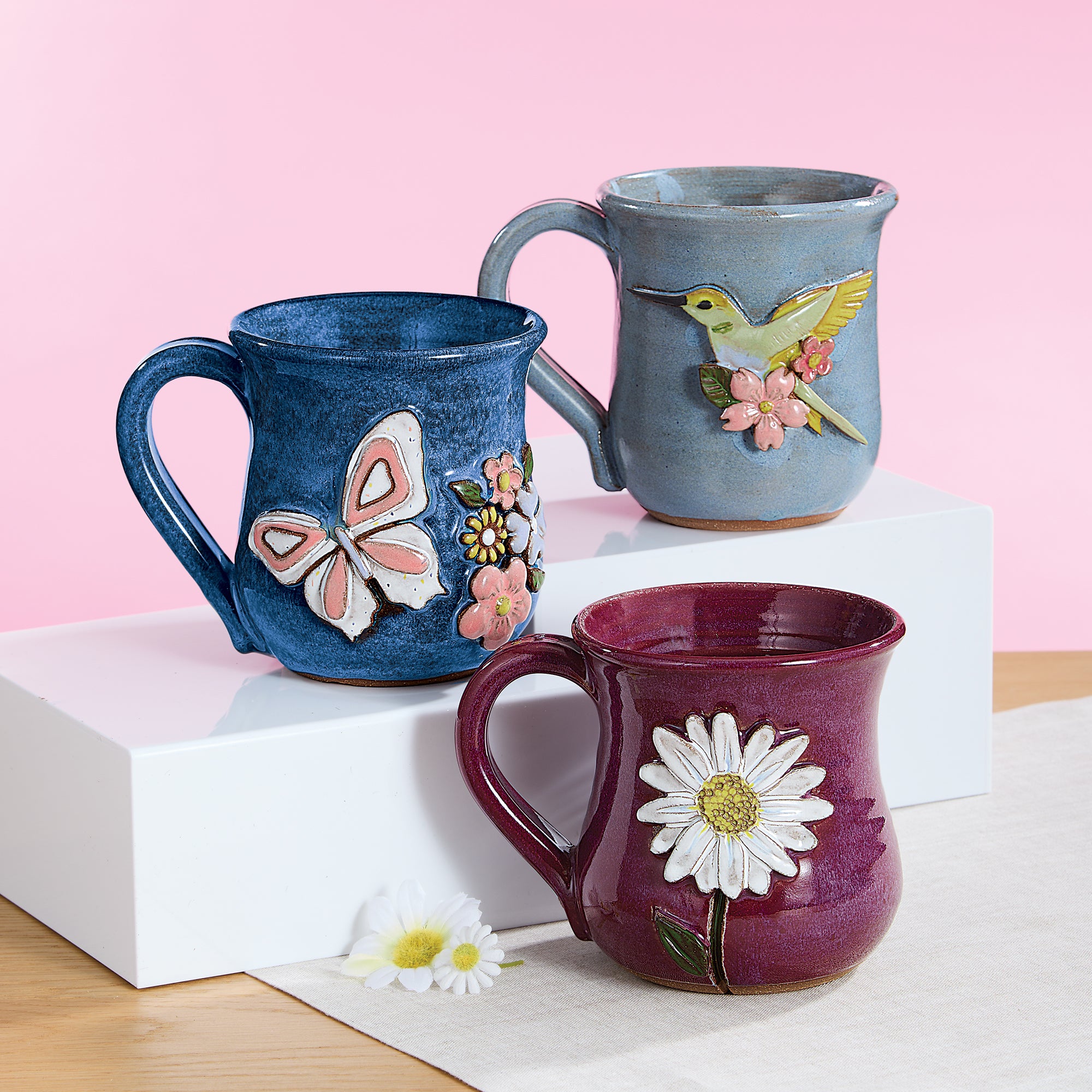 Butterfly & Flowers Mug, 14oz.