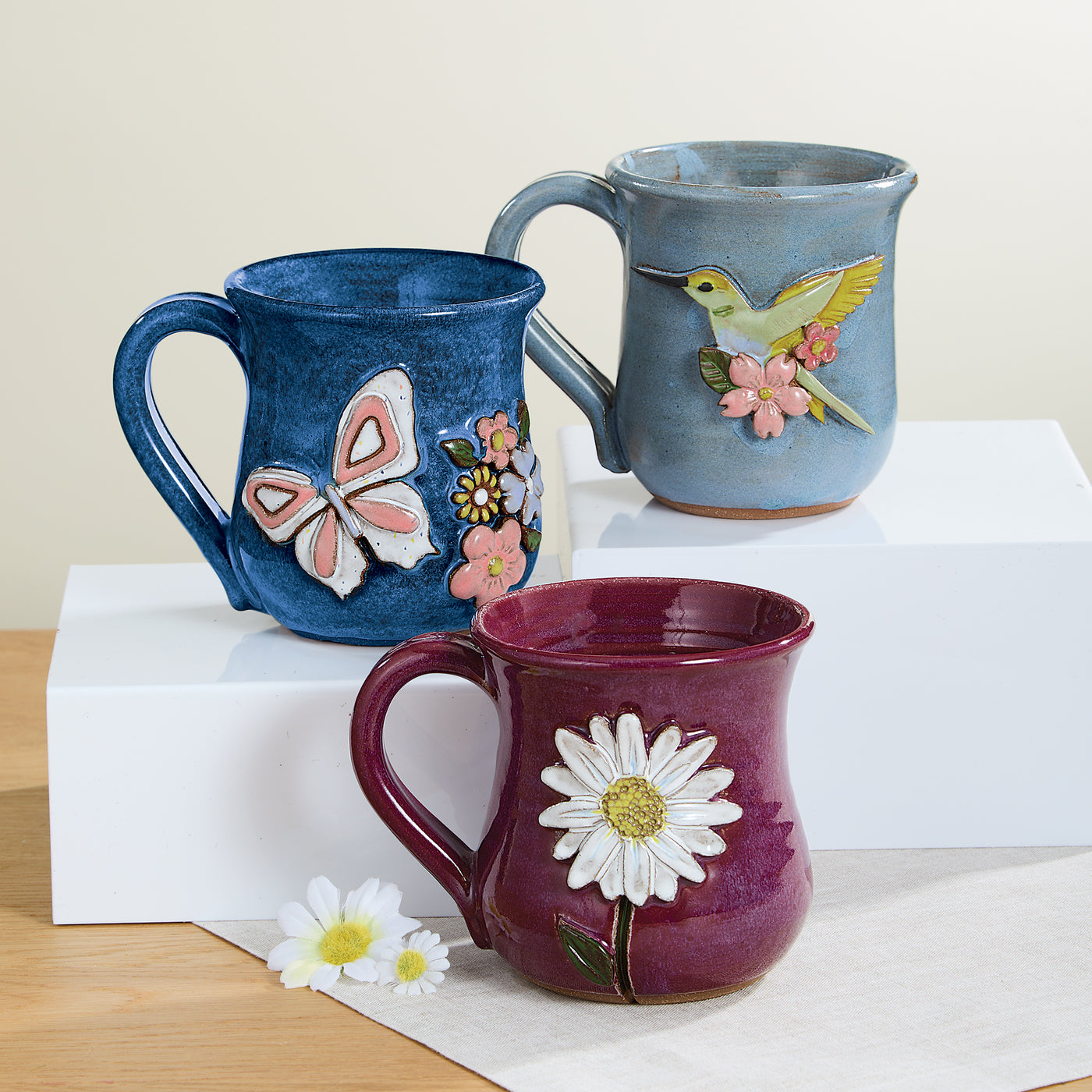 Butterfly & Flowers Mug, 14oz.