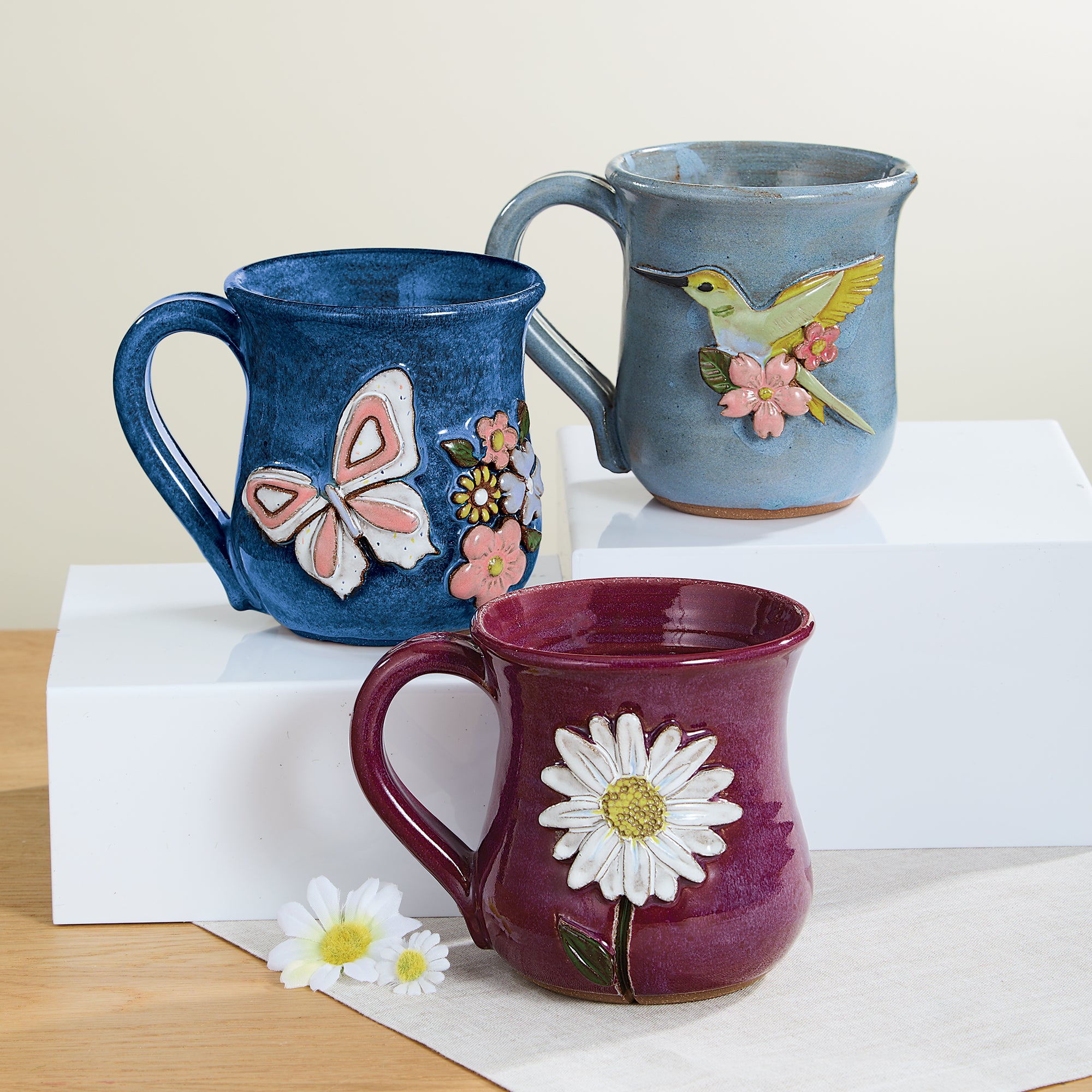 Butterfly & Flowers Mug, 14oz.