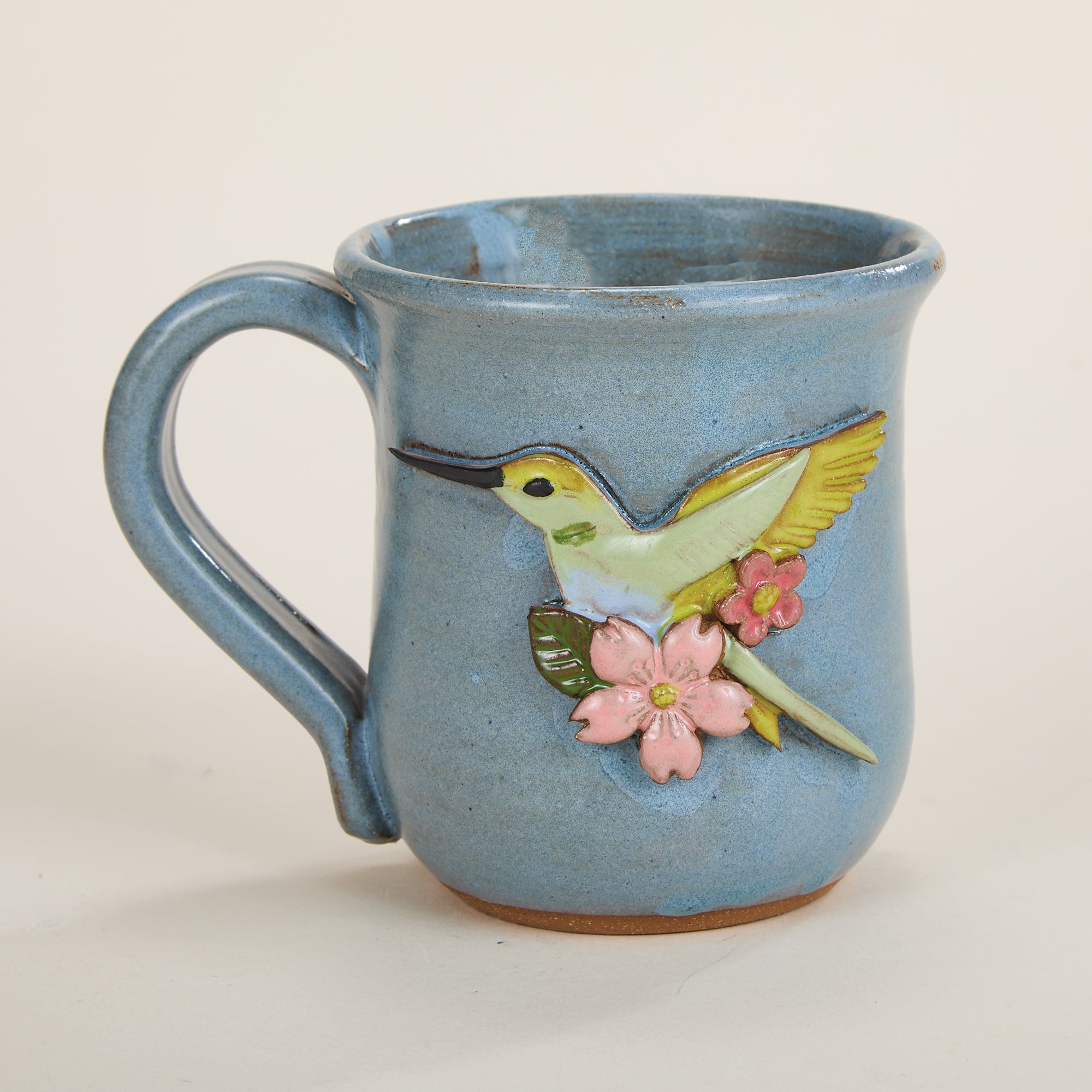 Hummingbird On Flower Mug, 14oz. (Preorder)