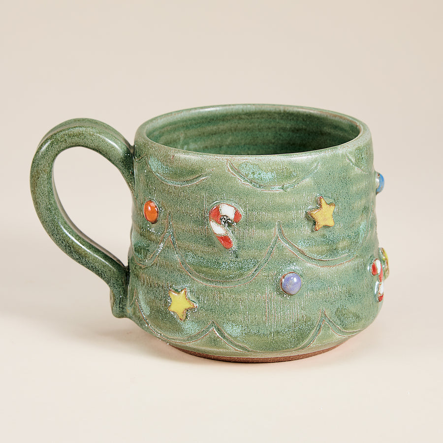 Green Tree & Ornaments Mug, 20 oz. (Preorder)