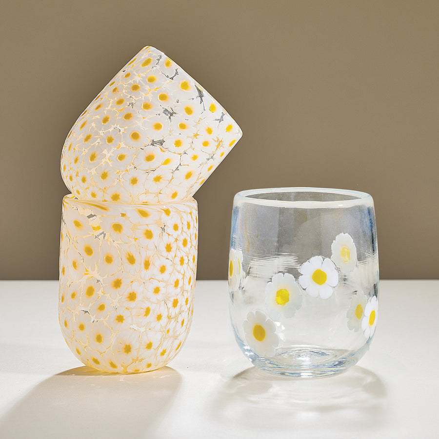 Millefiori Murano Allover Daisy Drinking Glass (Preorder)