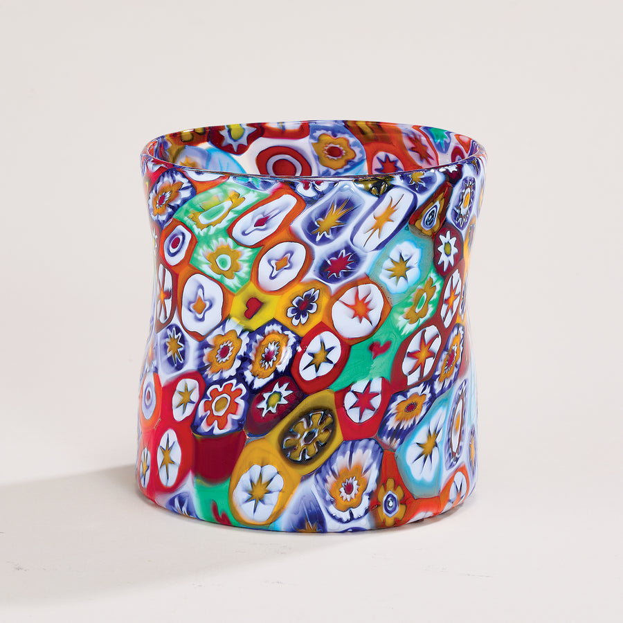 Allover Millefiori Murano Large Drinking Glass (Preorder)