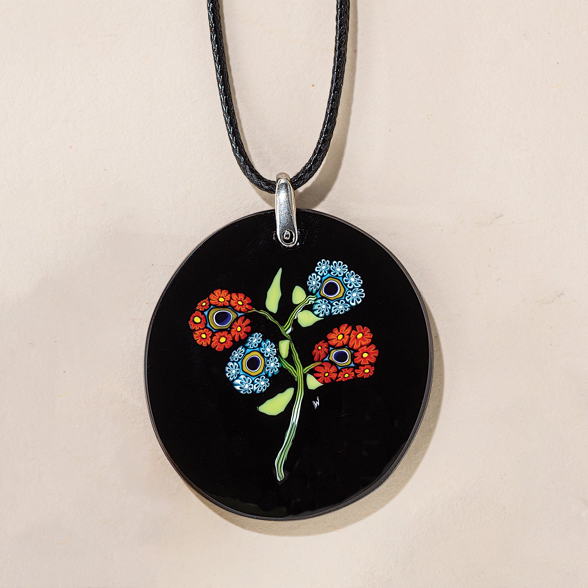 Murano Glass Millefiori Bouquet Pendant Necklace (Preorder)