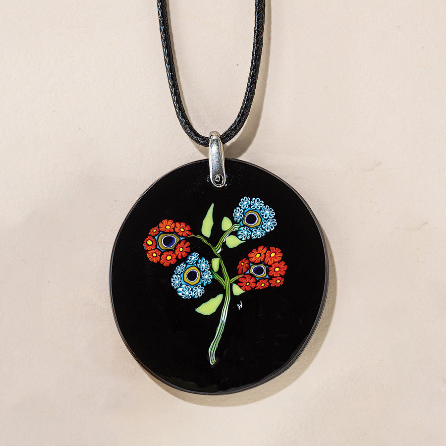 Murano Glass Millefiori Bouquet Pendant Necklace (Preorder)