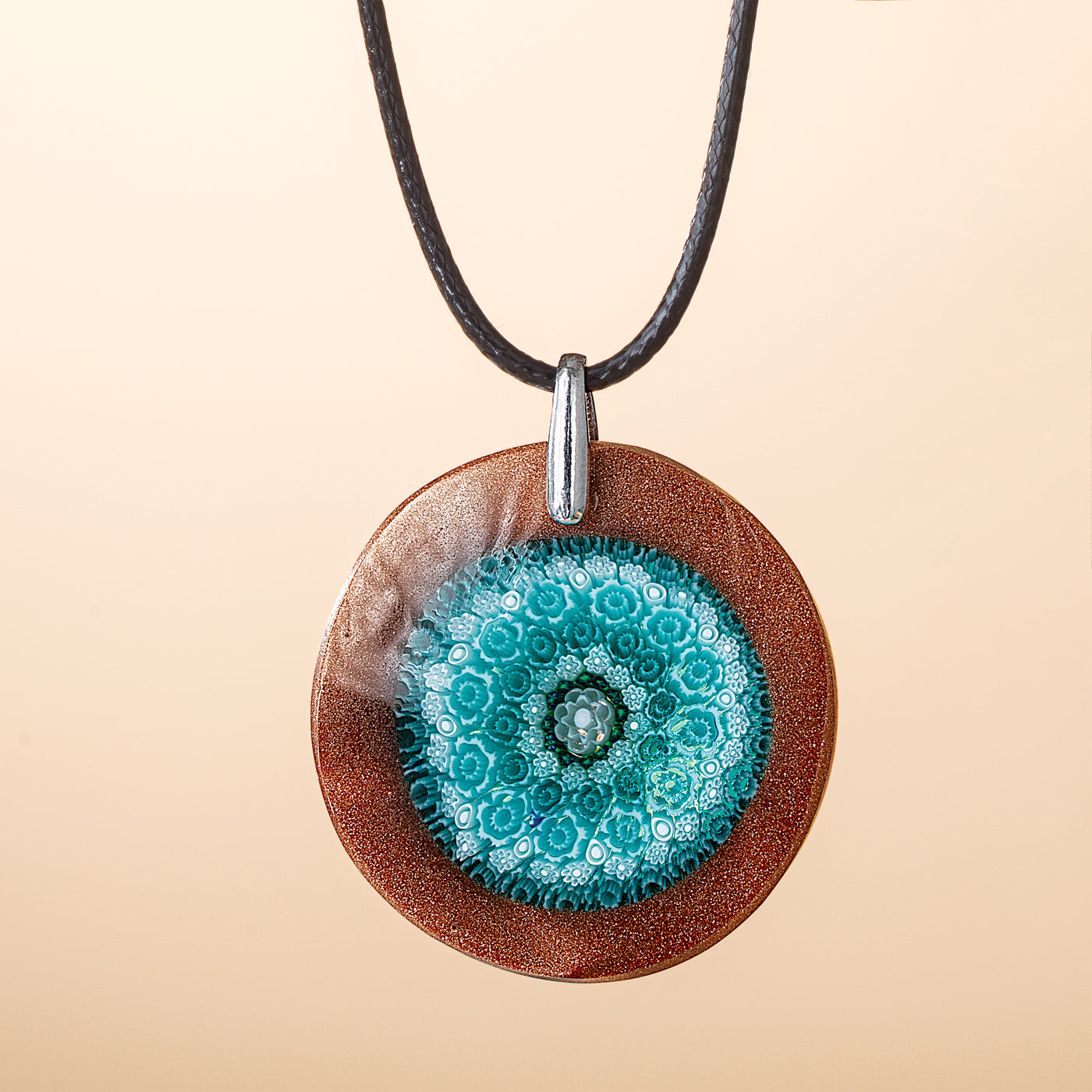 Murano Glass Sparkling in Sardinia Pendant Necklace (Preorder)