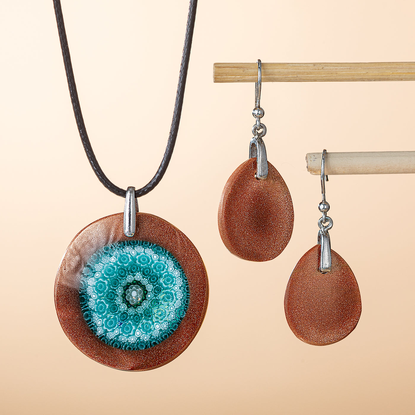 Murano Glass Sparkling in Sardinia Earrings (Preorder)