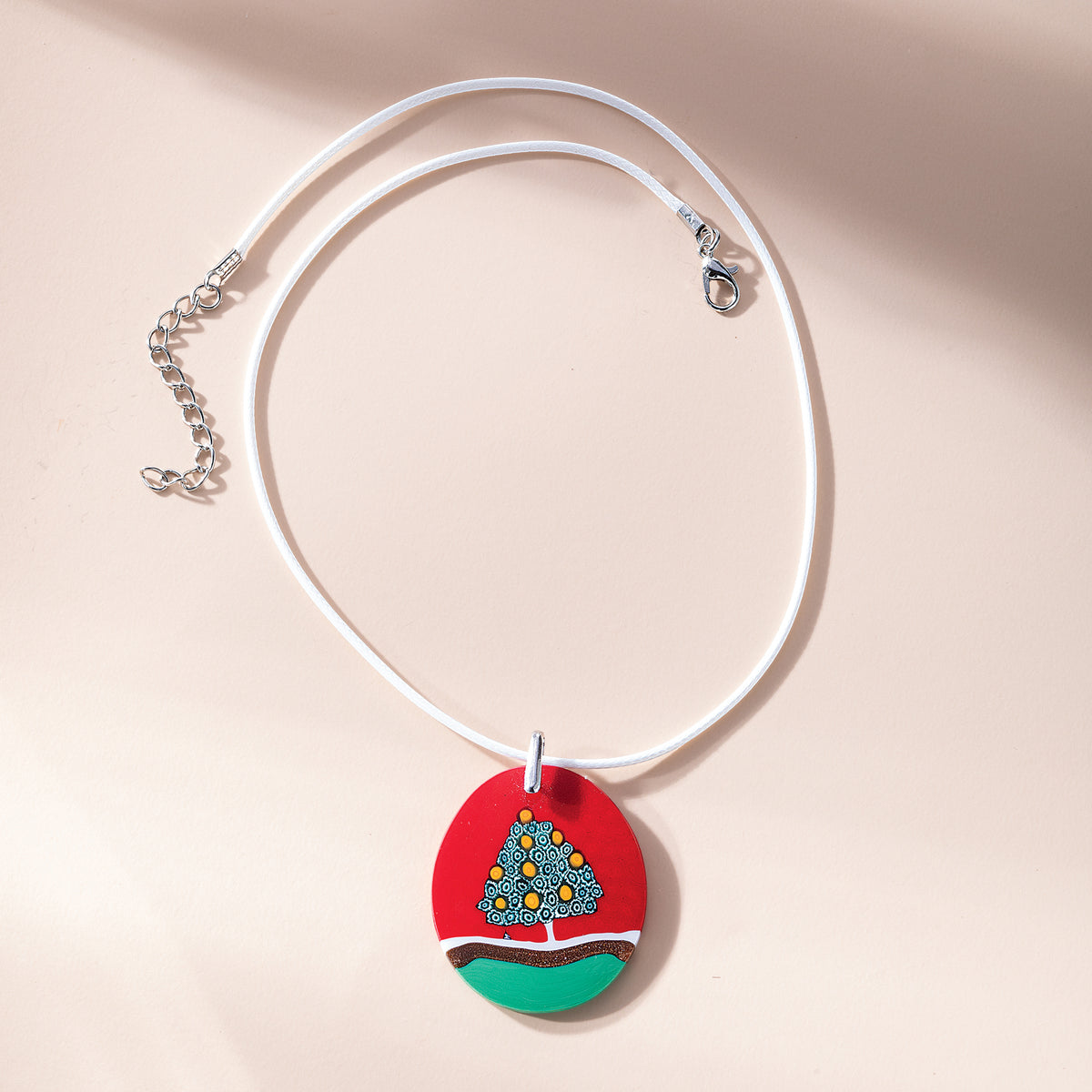 Murano Glass Millefiori Christmas Tree Pendant Necklace (Preorder)