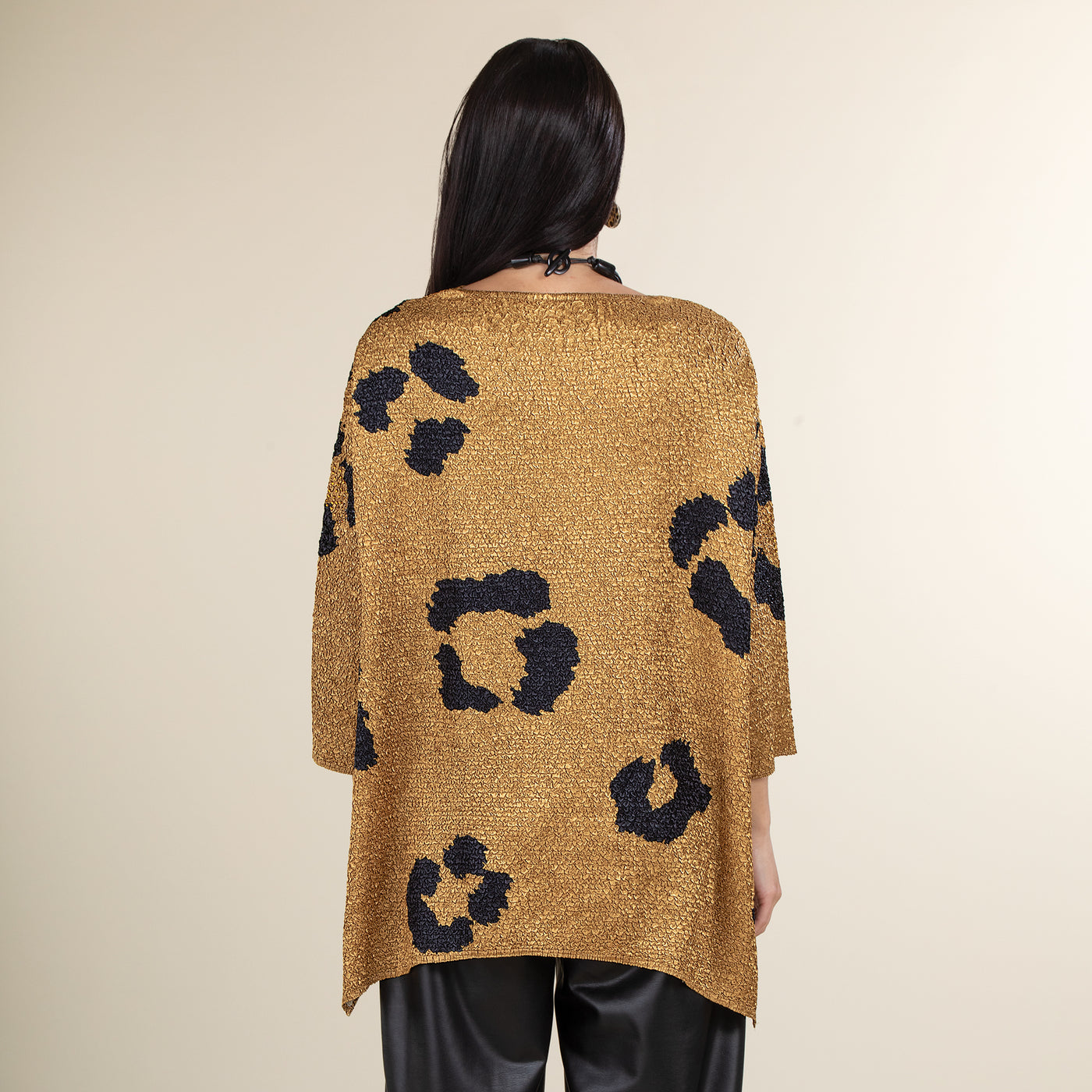 Leopard Print Crinkle Tunic