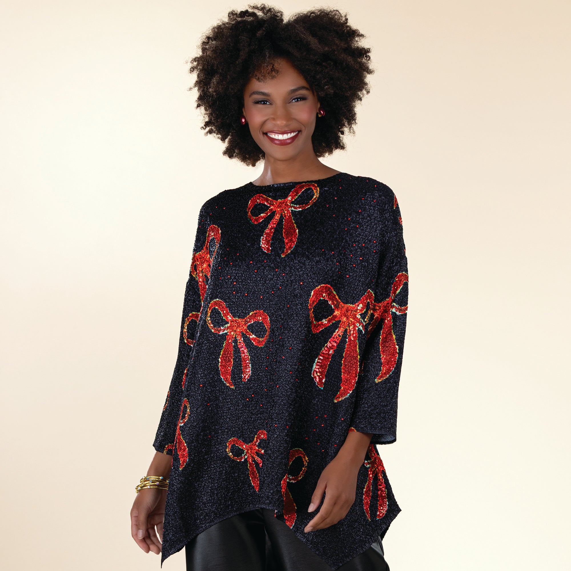 Red Bows & Bling Tunic