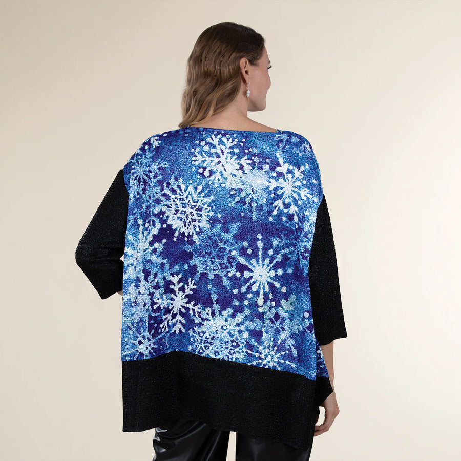 Midnight Snowflakes Crinkle Tunic (Preorder)