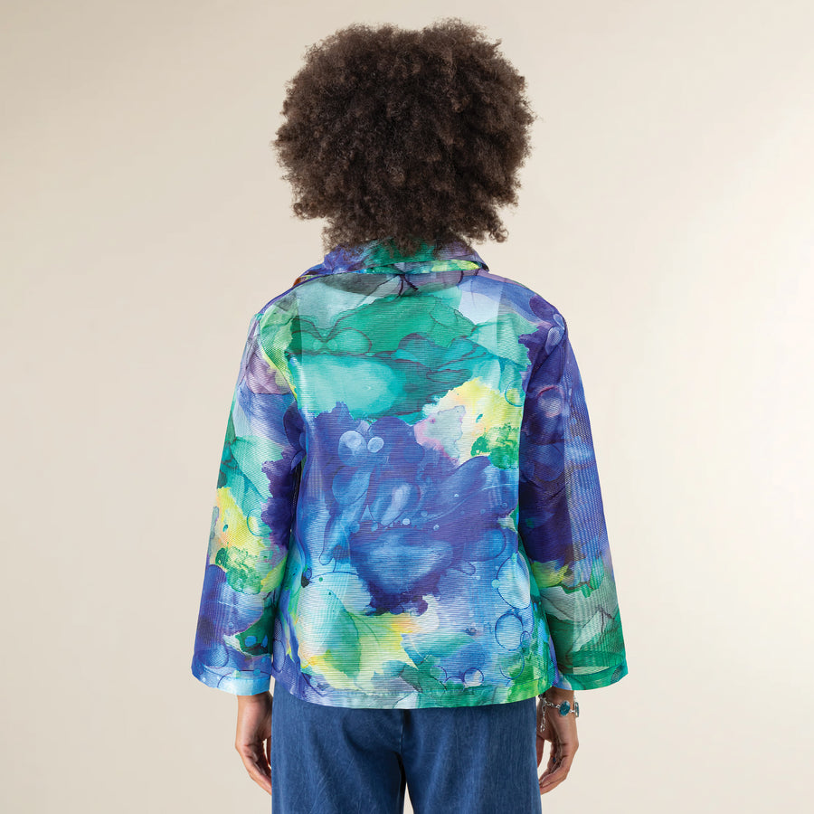 Watercolor Abstract Burnout Jacket