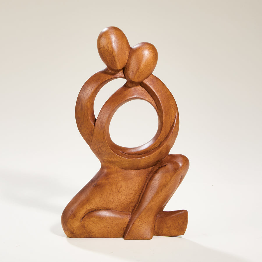 Sweet Embrace Wooden Sculpture (Preorder)