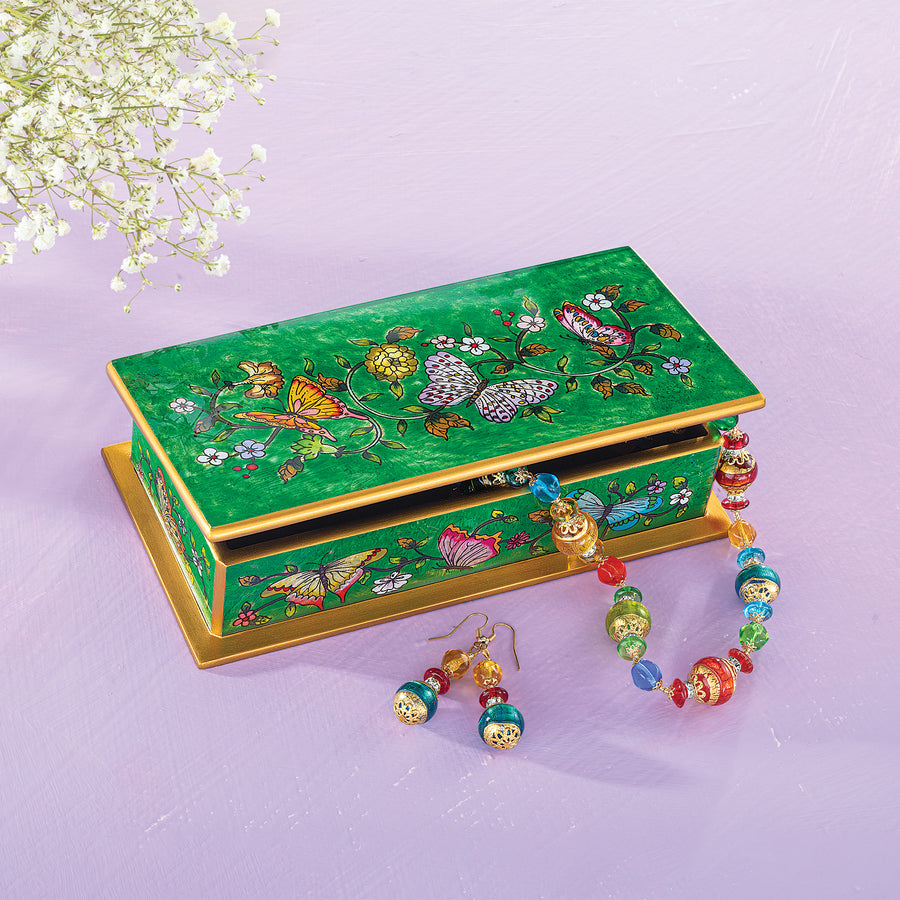 Butterfly Glass Jewelry Box