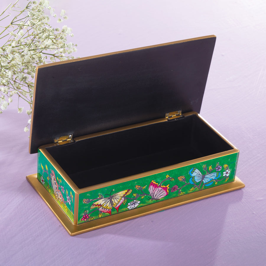 Butterfly Glass Jewelry Box