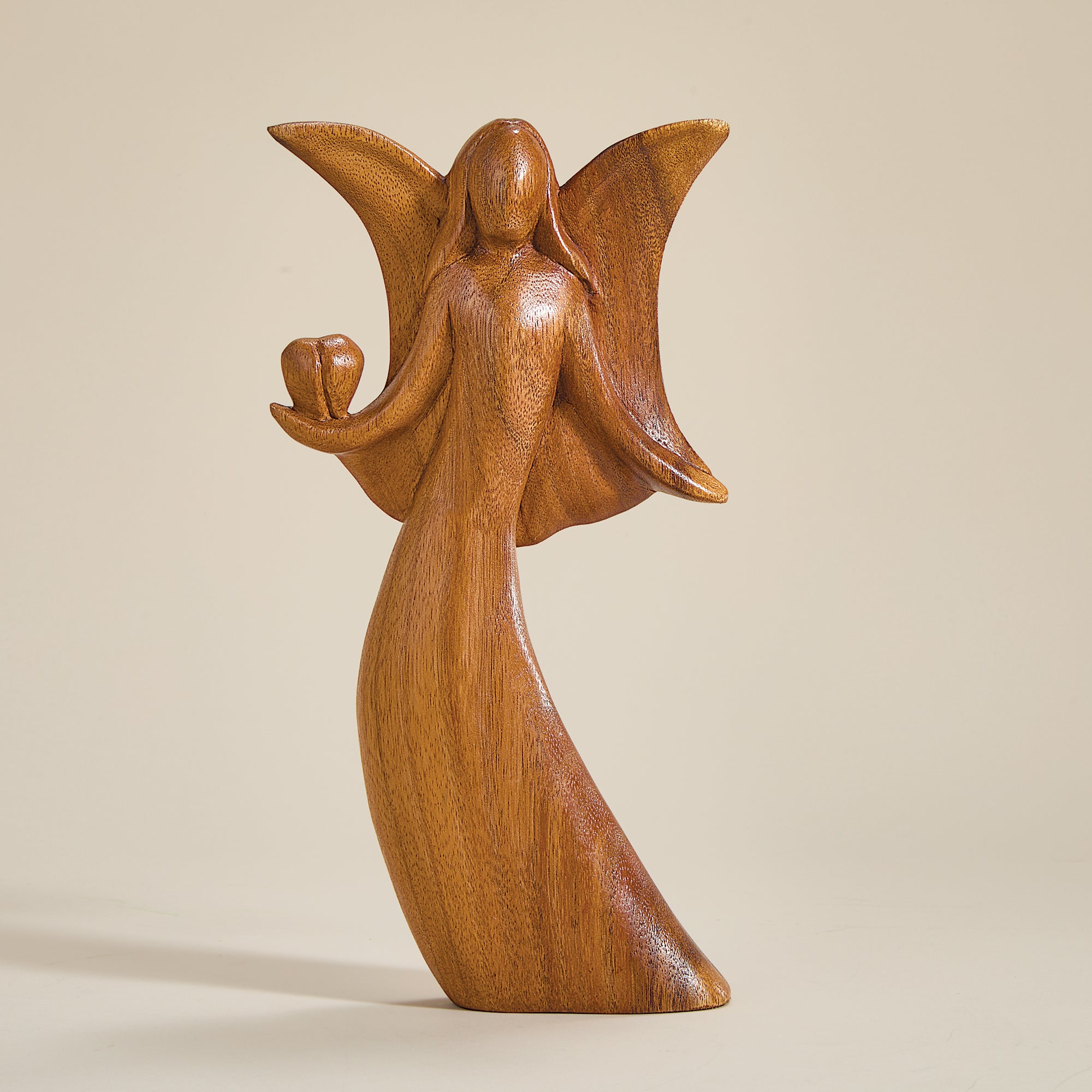 Wooden Expressions Loving Angel Sculpture