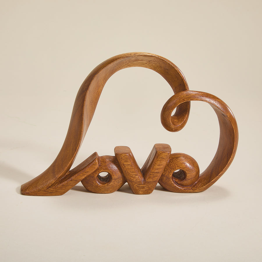 Wooden Expressions Signature Of Love Sculpture