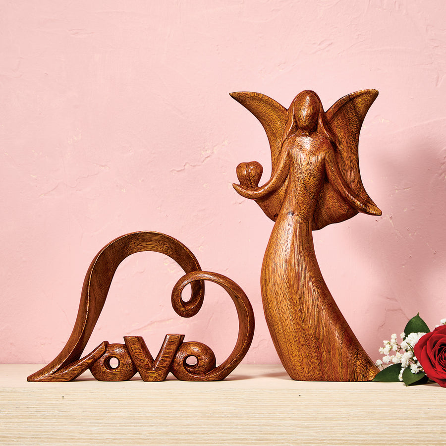 Wooden Expressions Signature Of Love Sculpture