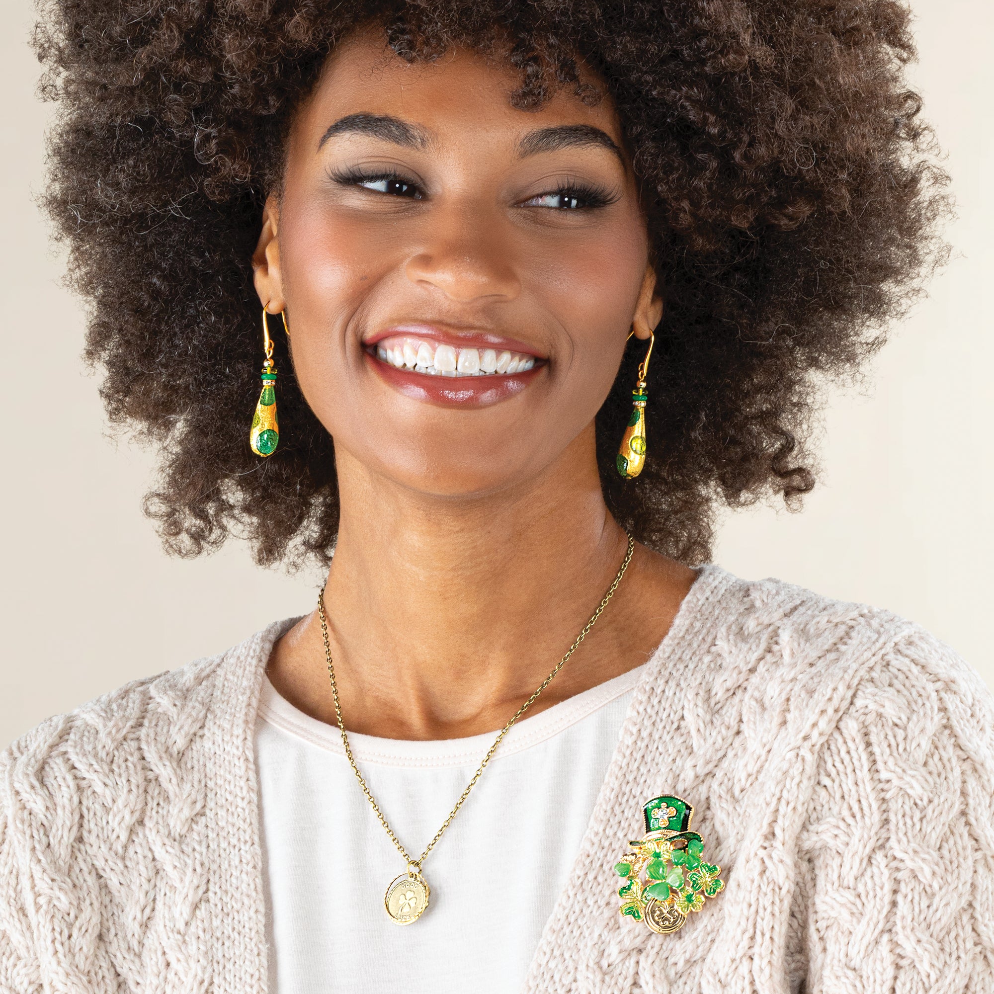 Lucky Clovers Pendant Necklace