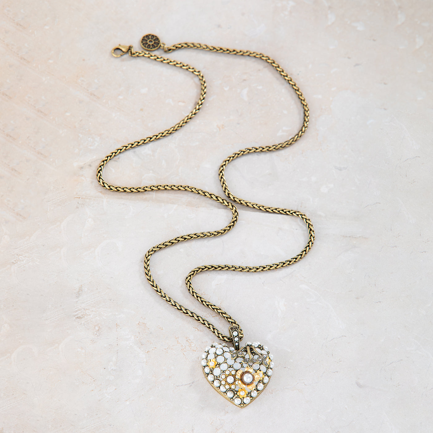 Vintage Romance Heart Pendant Necklace