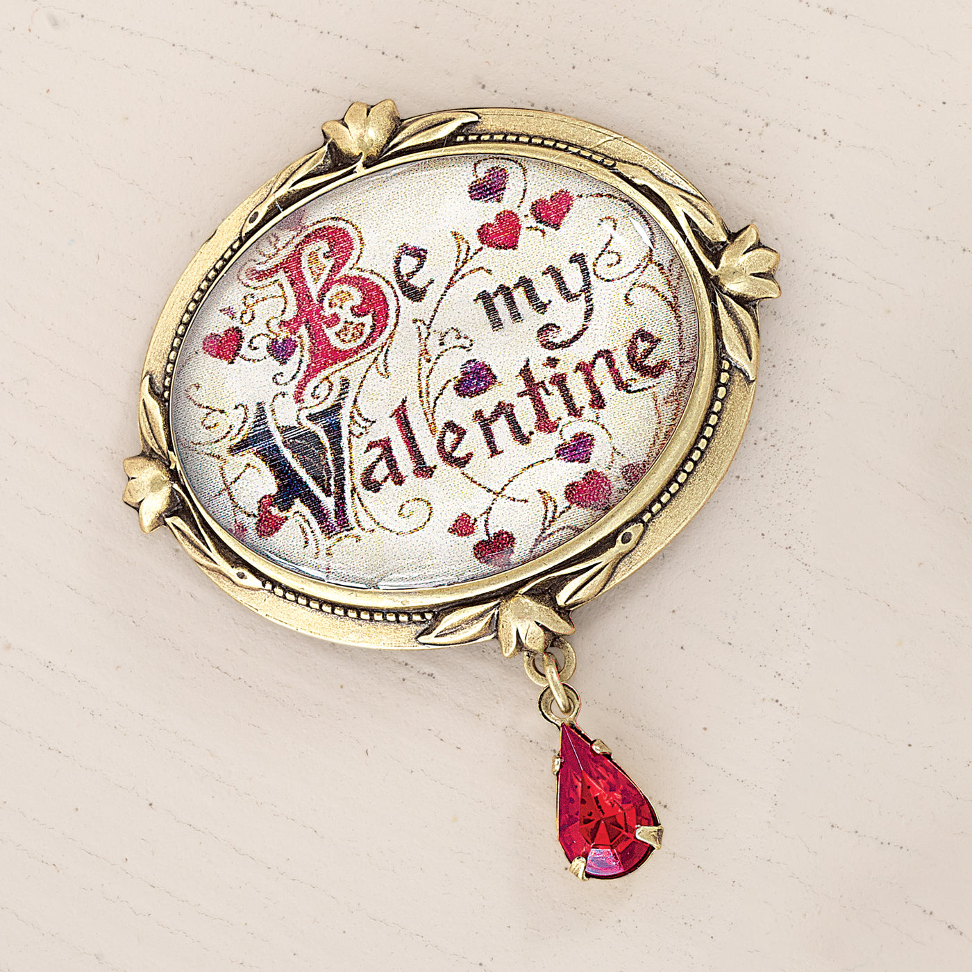 Victorian-Inspired Be My Valentine Brooch