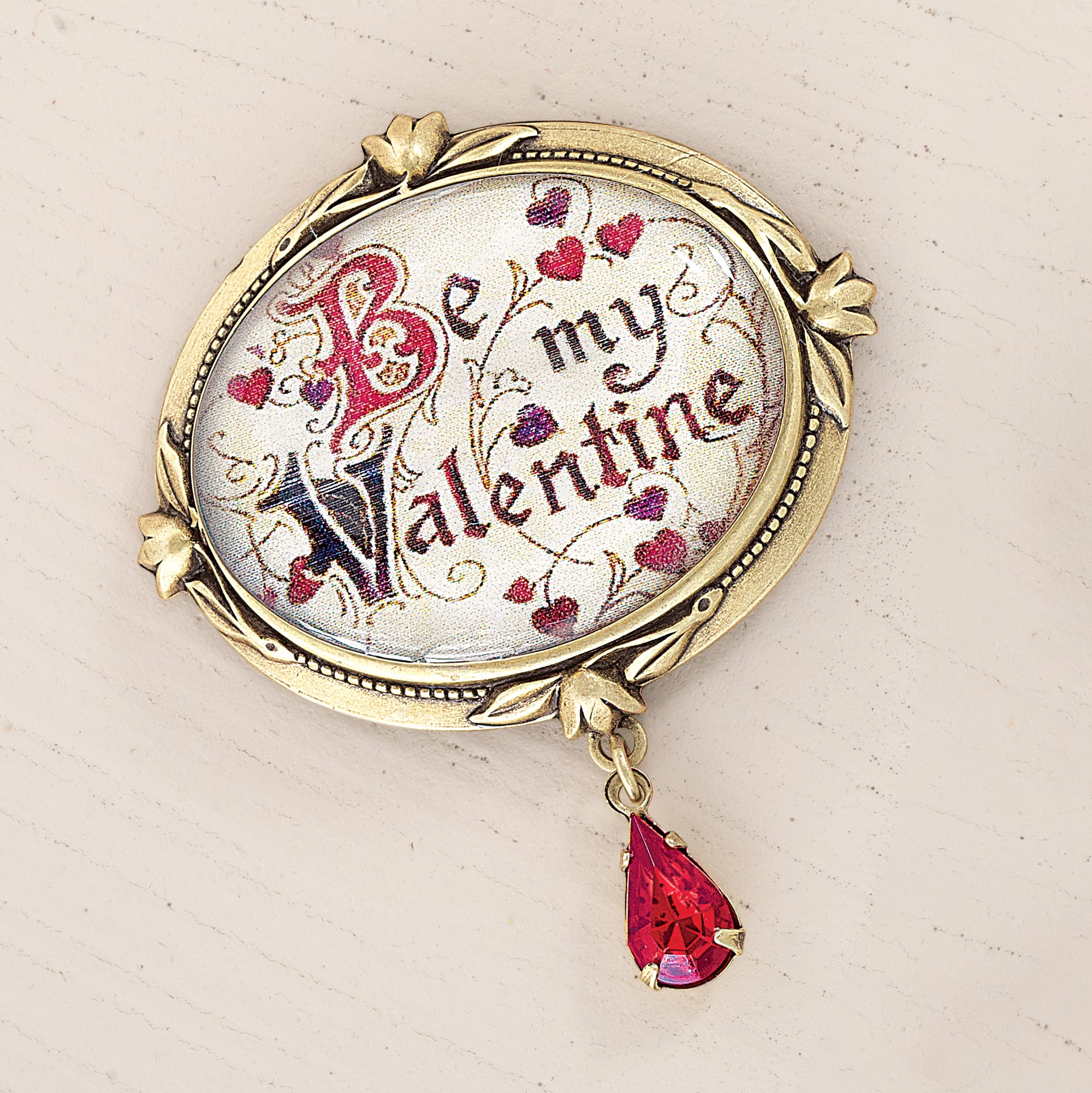 Victorian-Inspired Be My Valentine Brooch
