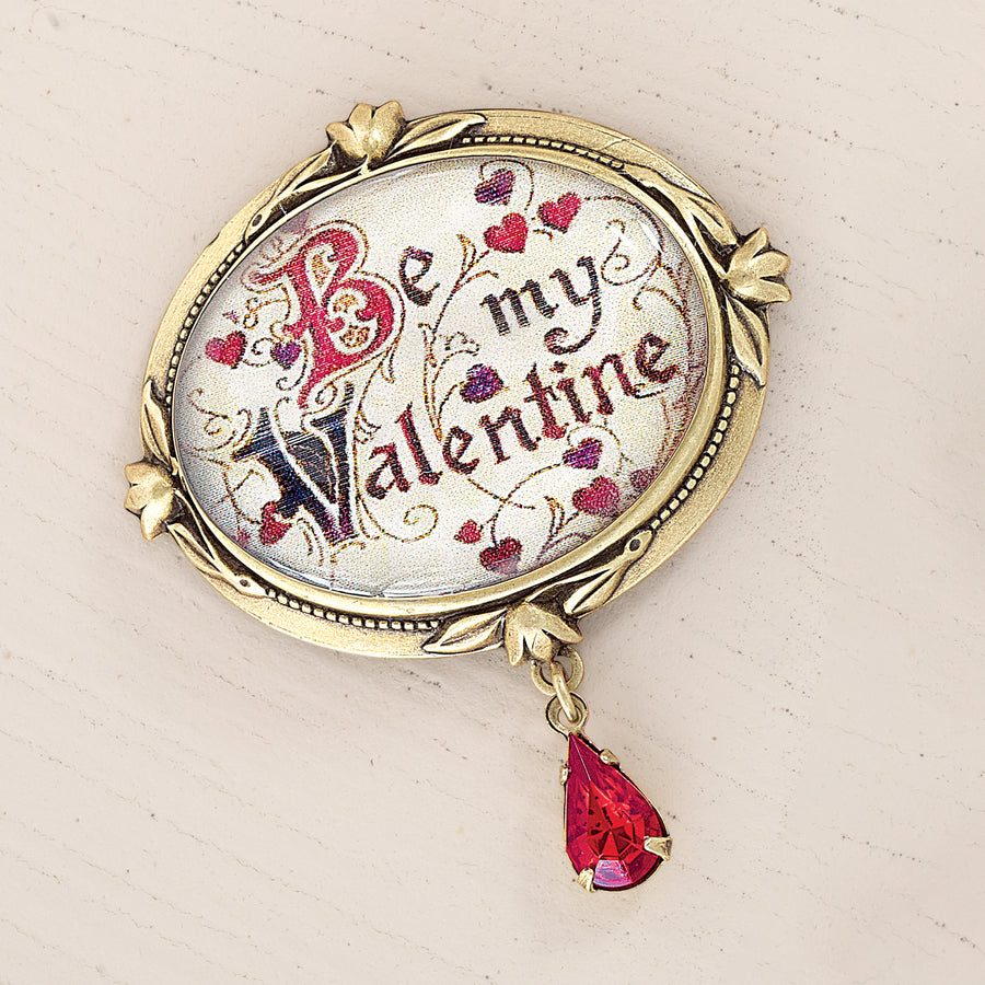 Victorian-Inspired Be My Valentine Brooch