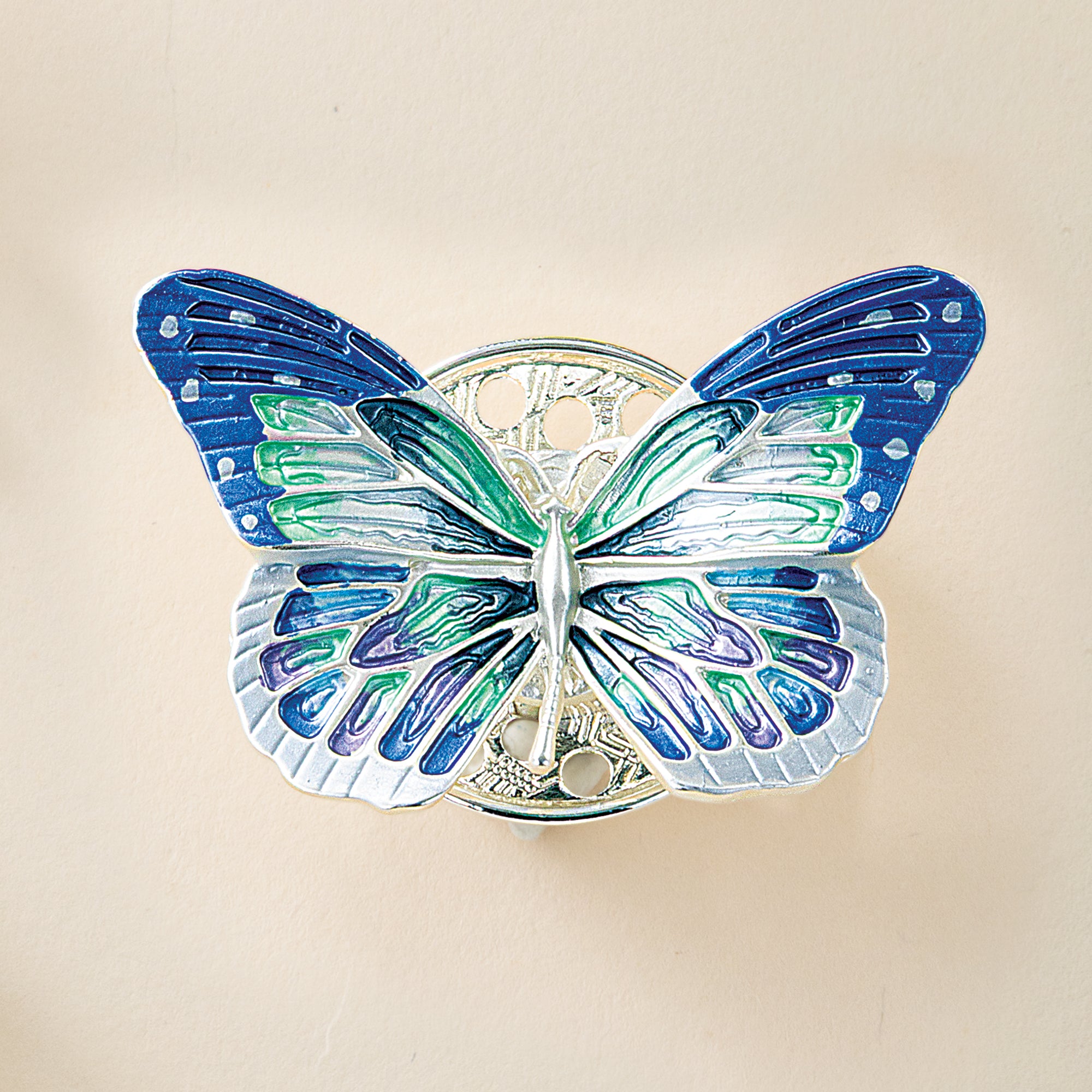 Magnetic Blue Butterfly Brooch