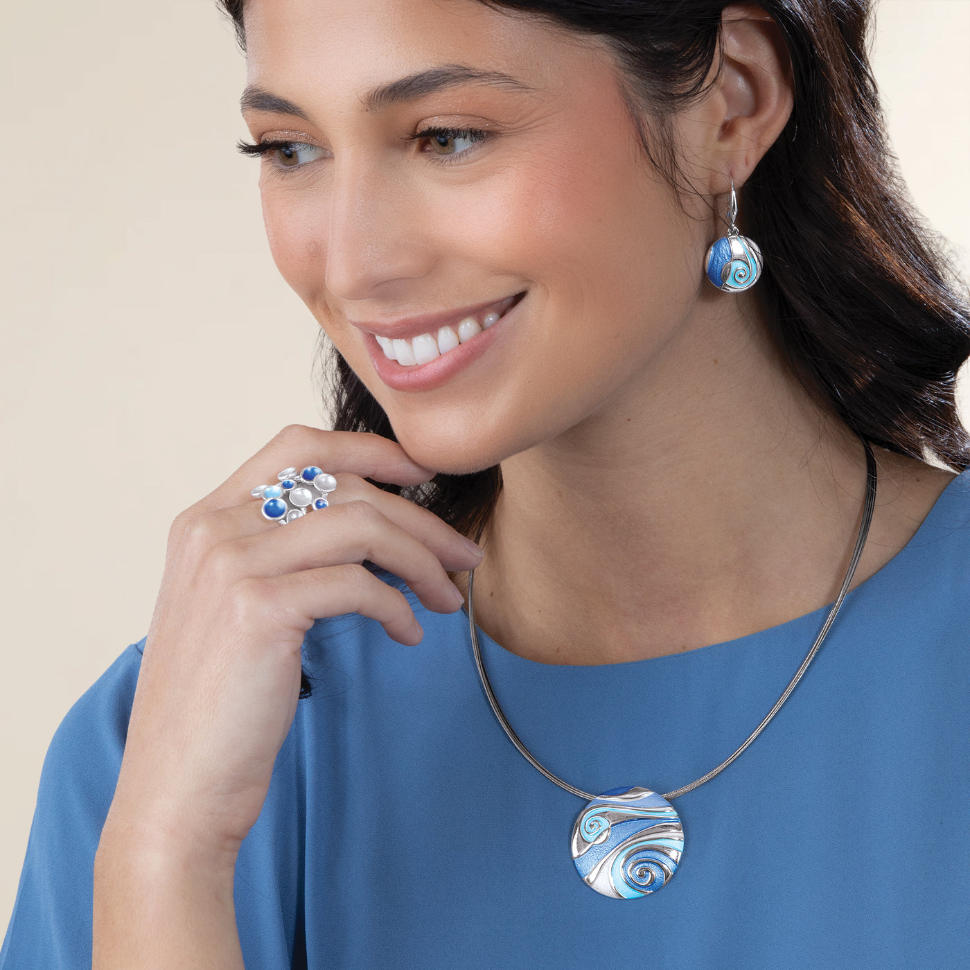 Ocean Vibes Swirl Statement Earrings (Preorder)