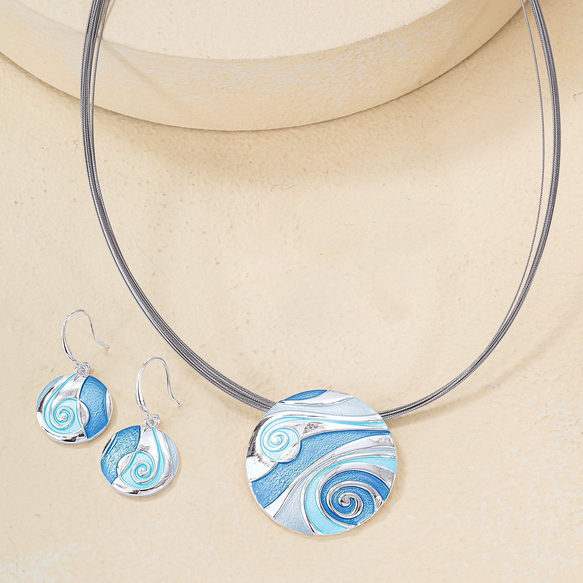 Ocean Vibes Swirl Statement Earrings (Preorder)