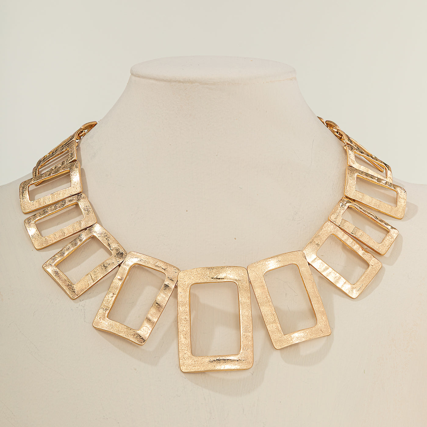 Taking Shapes Textured Statement Necklace (Preorder)