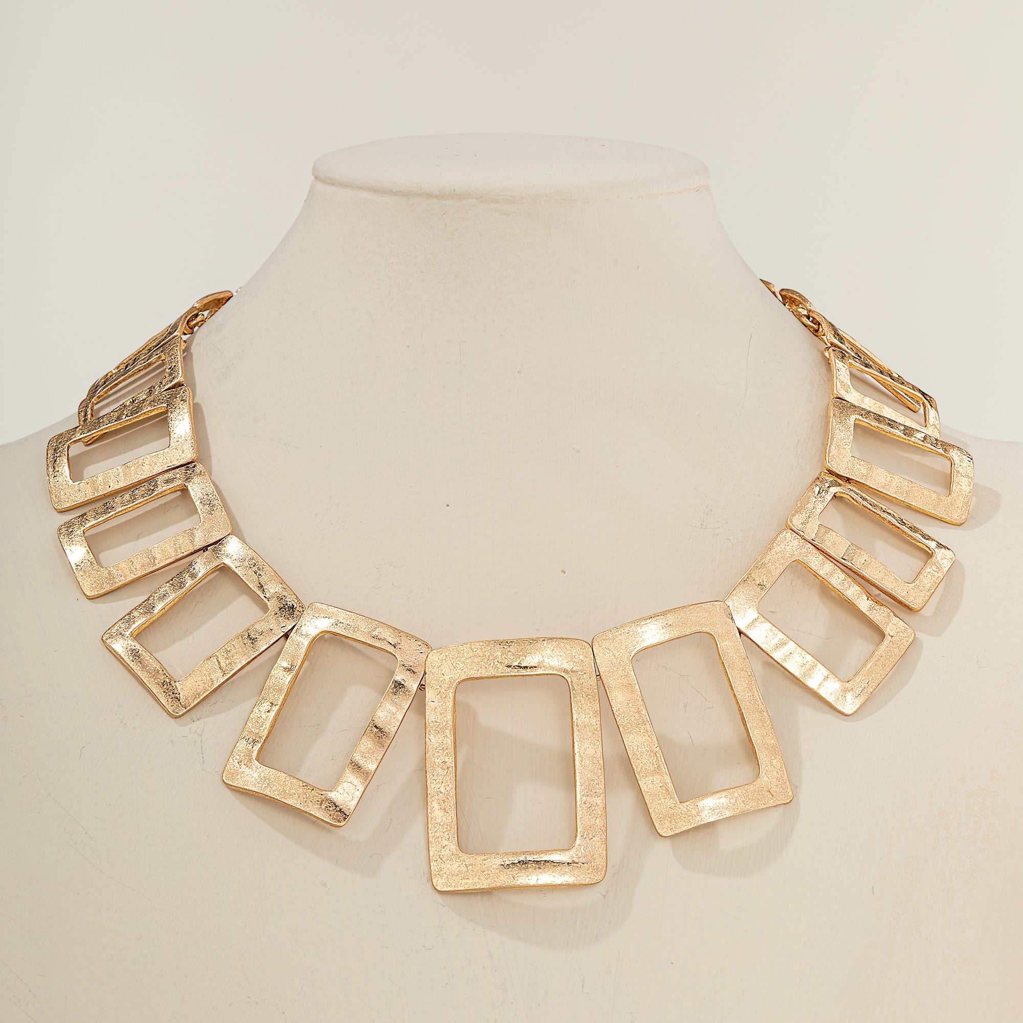 Taking Shapes Textured Statement Necklace (Preorder)