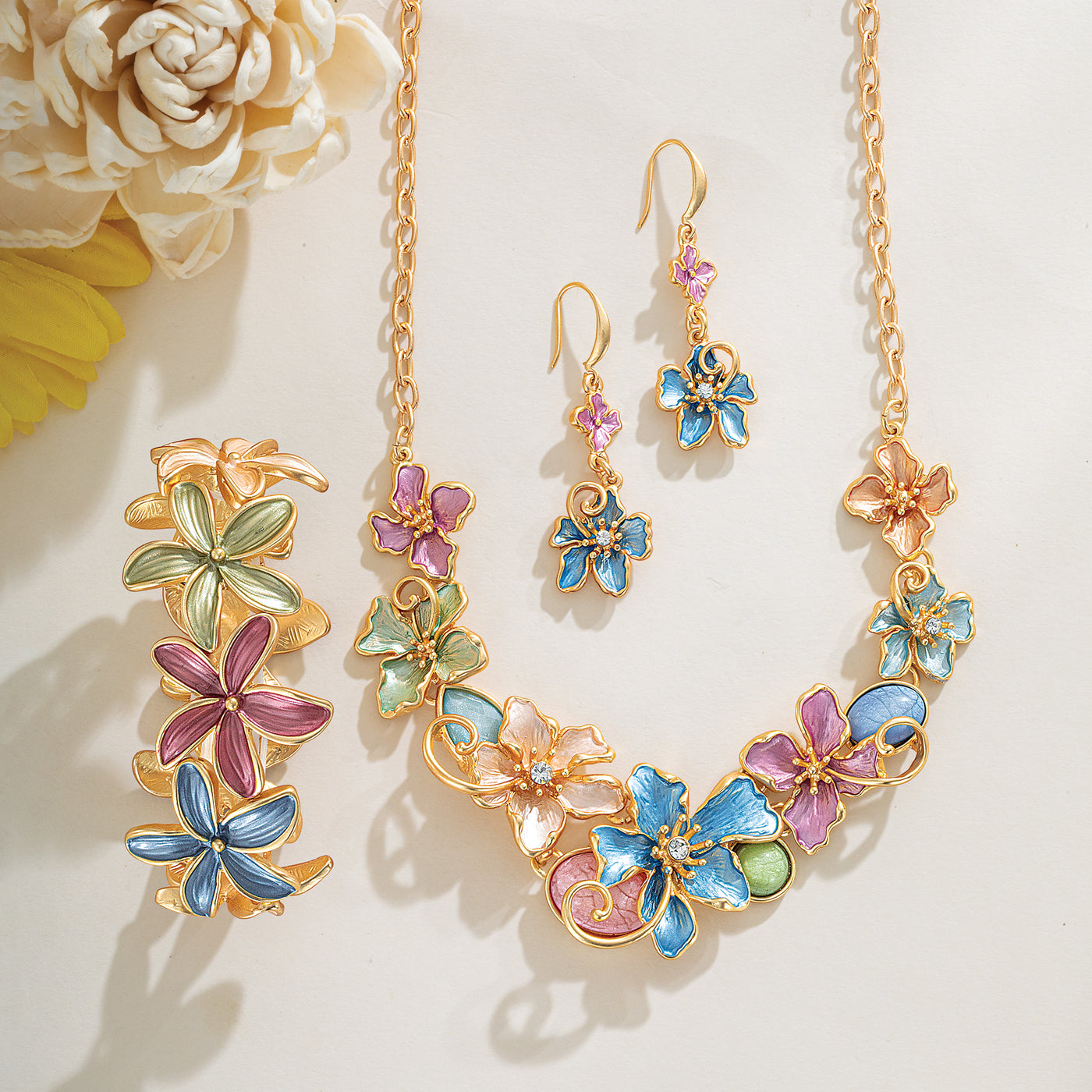Fall Florals Collar Necklace (Preorder)
