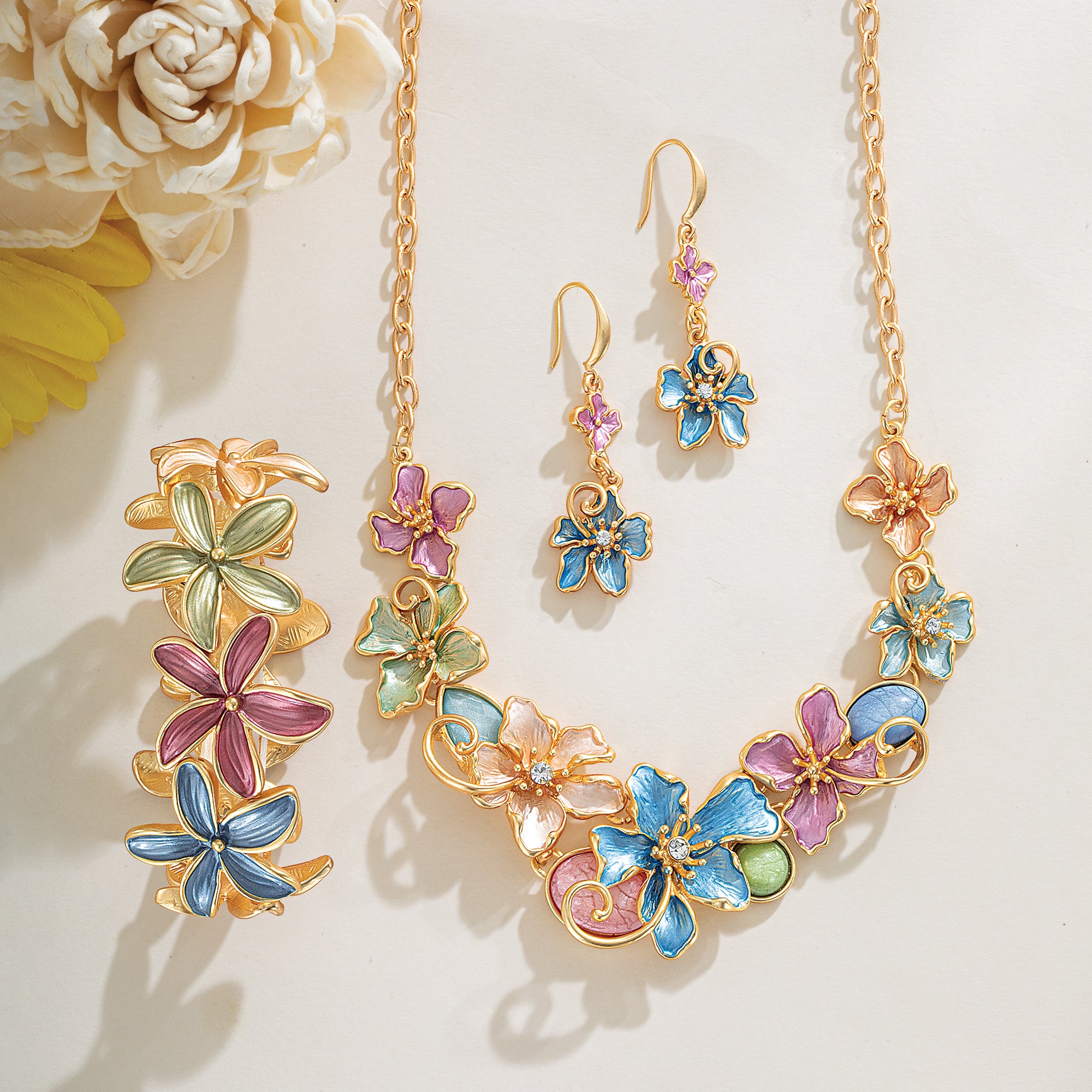 Fall Florals Collar Necklace (Preorder)